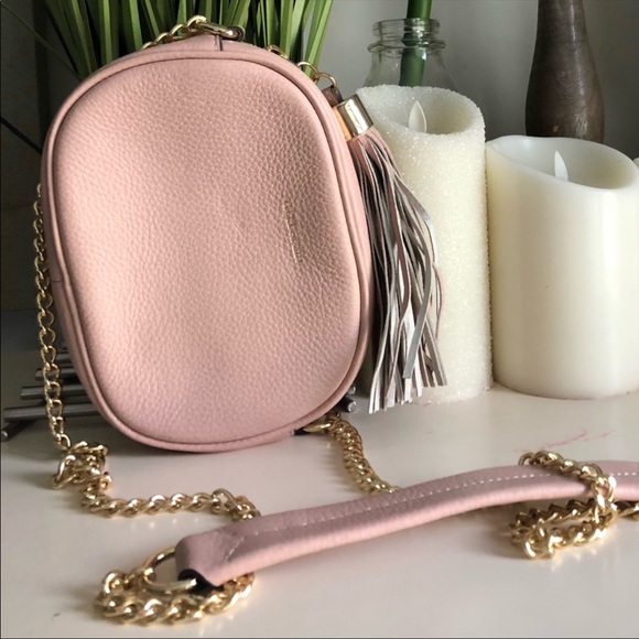 G.I.L.I Italian Blush Pebbled Leather Bag - Picture 3 of 8